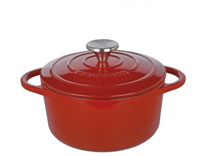 Litinový hrnec kulatý Provence 20 cm červený Küchenprofi