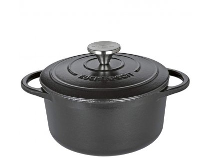 Litinový hrnec kulatý Provence 20 cm černý Küchenprofi