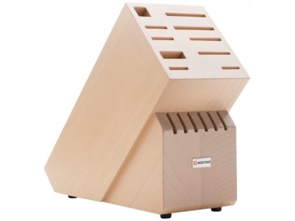 f 86Blok na noze svetly na 16ks bukove drevo Wusthof Dreizack Solingen