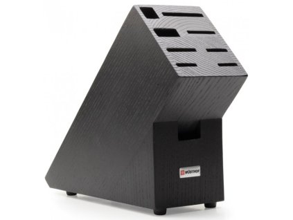 vyr 91Blok na noze cerny na 9ks jasanove drevo Wusthof Dreizack Solingen