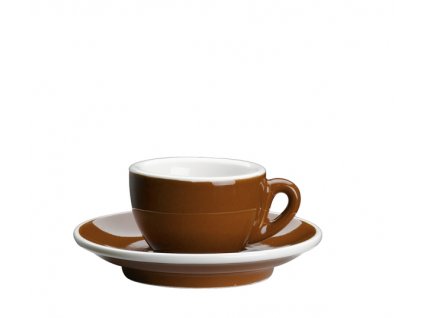Porcelánový šálek na espresso ROMA hnědý 50 ml - Cilio  Espresso šálek hnědý 5 cl - Cilio