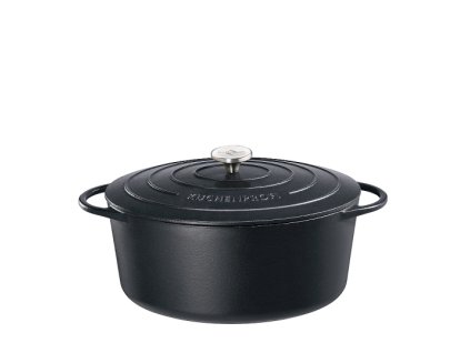 Litinový hrnec oválný PROVENCE 33 cm černý Küchenprofi Solingen 1