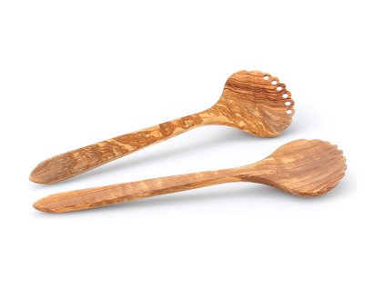 Salátový příbor Olivové dřevo 31,5 cm - Continenta  Příbor na salát z olivového dřeva - Continenta
