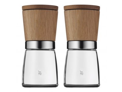 Set mlýnků na koření Ceramill® Nature - WMF  Ceramill® Nature Mlýnek na pepř/sůl dřevo/sklo 2dílný - WMF