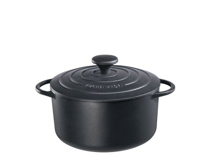 Litinový hrnec kulatý Provence 22 cm černý - Küchenprofi  Litinový Hrnec na pečení Provence kulatý černý 22 cm - Küchenprofi