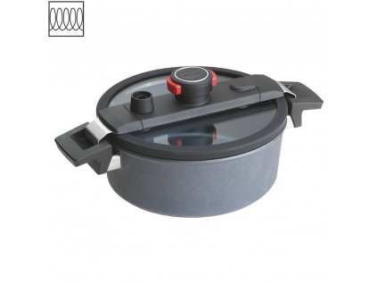 Titanový Polotlakový Kastrol Diamond Active Lite 24 cm na indukci - WOLL  Polotlakový Kastrol s nepřilnavým povrchem Diamond Active Lite 24 cm na indukci - WOLL