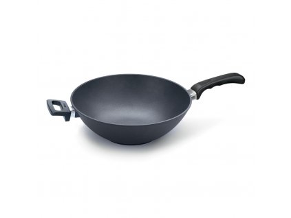 Wok Pánev s rukojetí Titanium Nowo neindukční 32 cm - WOLL  Titanová pánev Wok 32 cm s rukojetí Titanium Nowo - WOLL