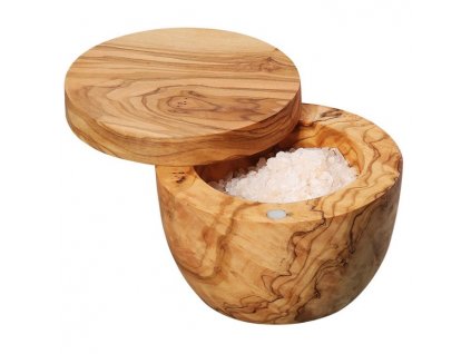 Dóza na sůl 9,5 cm, olivové dřevo - Zassenhaus  Nádoba na sůl 9,5 cm, olivové dřevo - Zassenhaus