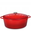 Litinový hrnec oválný Provence 33 cm červený,- Küchenprofi  Litinový Hrnec na pečení Provence oválný 33 cm červený - Küchenprofi