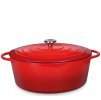 Litinový hrnec oválný Provence 40 cm červený,- Küchenprofi  Litinový Hrnec na pečení Provence oválný 40 cm červený - Küchenprofi