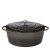 Litinový hrnec oválný Provence 35 cm šedý - Küchenprofi  Litinový Hrnec na pečení Provence oválný 35 cm šedý - Küchenprofi