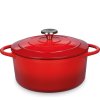 Litinový hrnec kulatý Provence 24 cm červený - Küchenprofi  Litinový Hrnec na pečení Provence kulatý 24 cm červený - Küchenprofi