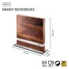 Magnetický blok na nože ENNO, ořechové dřevo GEFU 2