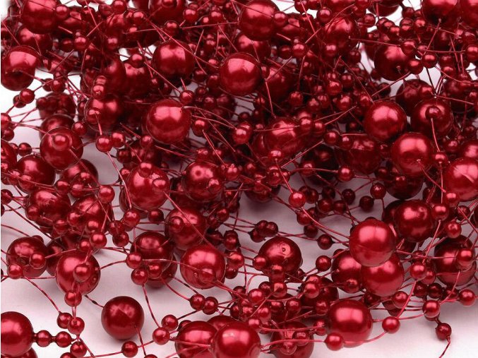 perly na silonu o7 mm delka 130 cm 12 ks 39 fialova svetla