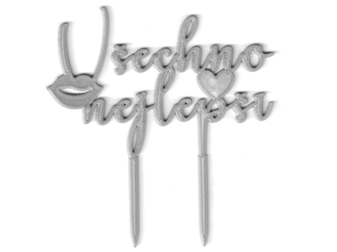 Všechno nejlepší - stříbrná - zápich