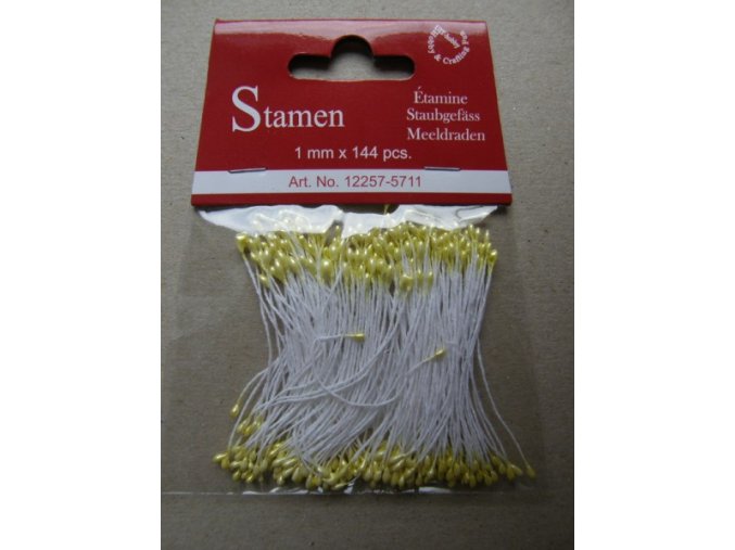 Pestíky velké žlutohnědé 1 mm - 20 ks