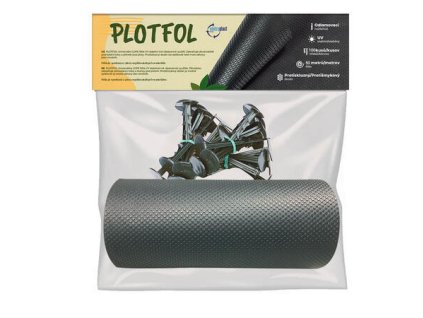 1886 plotfol folie delka 10 m rozmery sirka 25 cm tloustka 1 35 mm role 10 m 20 ks plastovy hreb