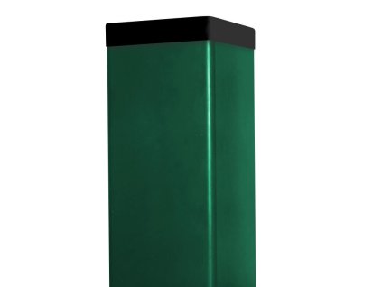 Sloupek DAMIPLAST® Zn+poplast 60/60/1,5 mm, výška dle výběru, barva: zelená vč.krytky 65x65 (Délka v mm 6000, bez krytky)