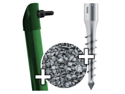 3155 sada vzpera zn pvc s vrutem a sterkem pro v pletiva 150 cm