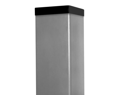 Sloupek DAMIPLAST® Zn+poplast 60/60/1,5 mm, výška dle výběru, barva: šedá vč.krytky 65x65 (Délka v mm 6000, bez krytky)