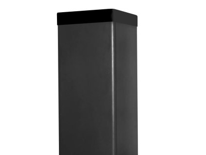 Sloupek DAMIPLAST® Zn+poplast 60/60/1,5 mm, výška dle výběru, barva: antracit vč.krytky 65x65 (Délka v mm 6000, bez krytky)