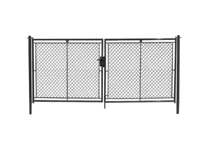 Zahradní brána celovýplet š.3600 mm - příprava na FAB vč. sloupků, ANTRACIT (Výška v mm 2000)