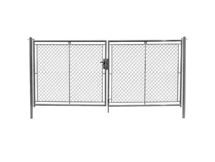 Zahradní brána celovýplet š.3600 mm - příprava na FAB vč. sloupků, ZINKOVANÁ (Výška v mm 2000)