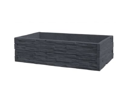 Vyvýšený záhon 2m x 1m - Grafit štípaný kámen (Výška 25 cm)