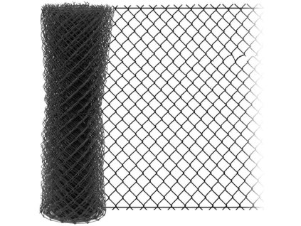 Pletivo Zn+ poplastované IDEAL 1,65/2,5/antracit/role 25m se zapleteným napínacím drátem, výška dle  výběru od 1000 do 2000 mm (Výška v mm 2000 mm)