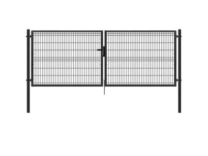 Brána Pilofor šířka 4118mm, svařovaný 3D panel 50x200mm, FAB, antracit (Výška v mm 2045 mm)