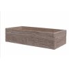Vyvýšený záhon 2m x 1m - Hnědé dřevo (Výška 25 cm)