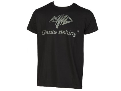 Černé pánské tričko Giants Fishing s maskáčovým logem