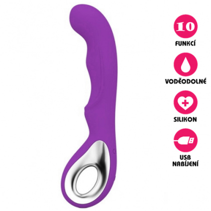 Silikonový vibrátor G-Spot Anna fialový