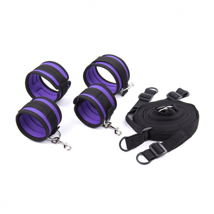 Sada na svazování Bed Restrain Kit fialová