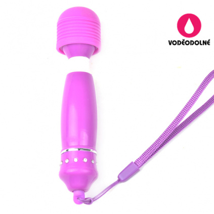 Mini vibrátor Diamond Wand fialový