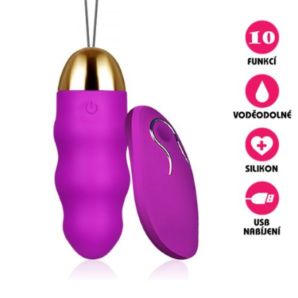 Bezdrátové vibrační vajíčko USB Silicone Beads
