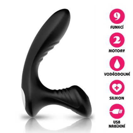 Silikonový stimulátor prostaty USB Storm Vibe