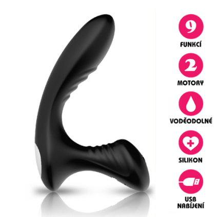 Silikonový stimulátor prostaty USB Storm Viber