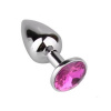 Ocelový anální kolík Large Diamond (růžový kamínek)