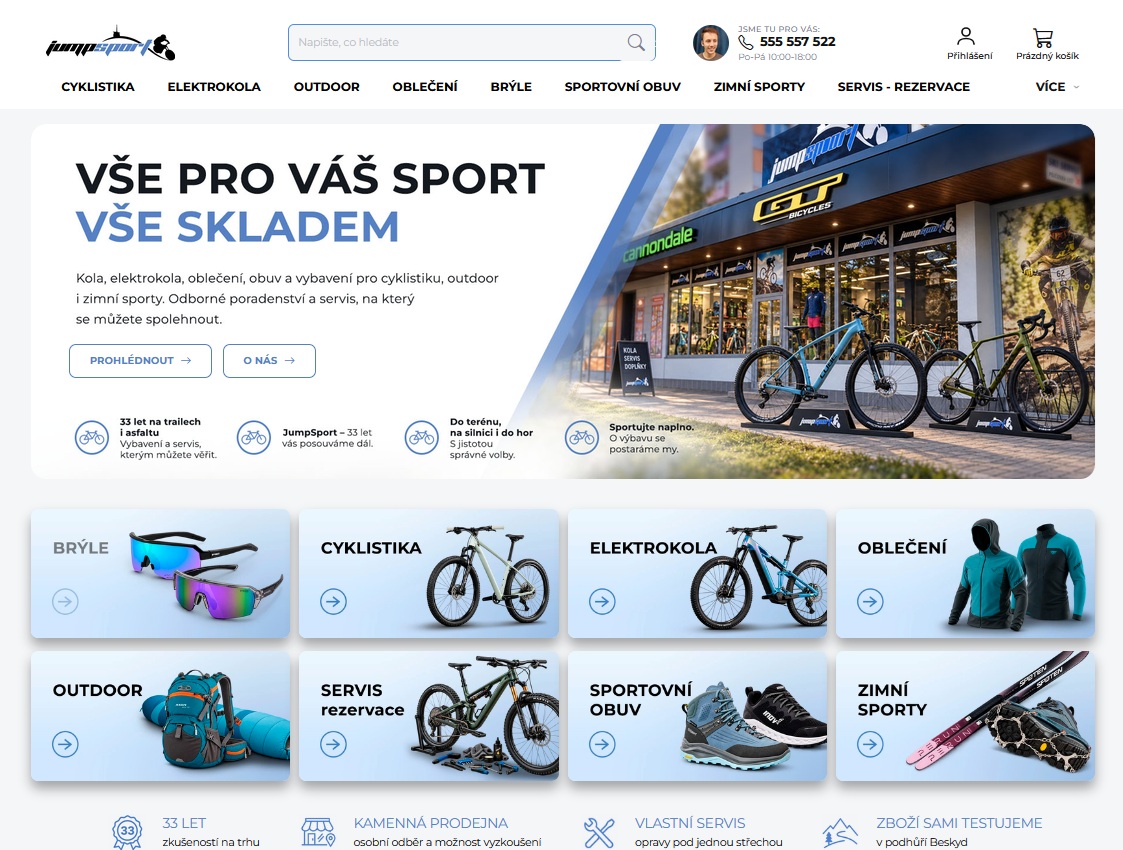 E-shop JumpSport po redesignu