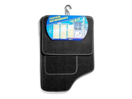 Koberce textilní UNI 4ks vel.3. černé