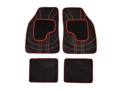 Koberce textillní NET 4ks červené