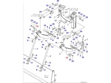 Sworzen KOMATSU pluga D61EX D61PX Nr katalogowy 13G 71 61260 Plough pin Pflugstift Плуг штифт Perno dellaratro Goupille de charrue.