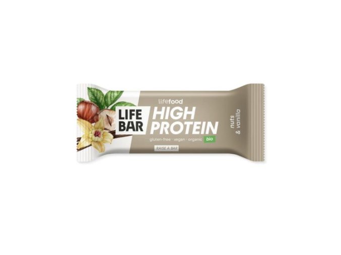 Tyčinka Lifebar proteinová s ořechy a vanilkou 40 g BIO LIFEFOOD