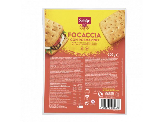 schar focaccia con rosmarino 200 g bez lepku ct 5
