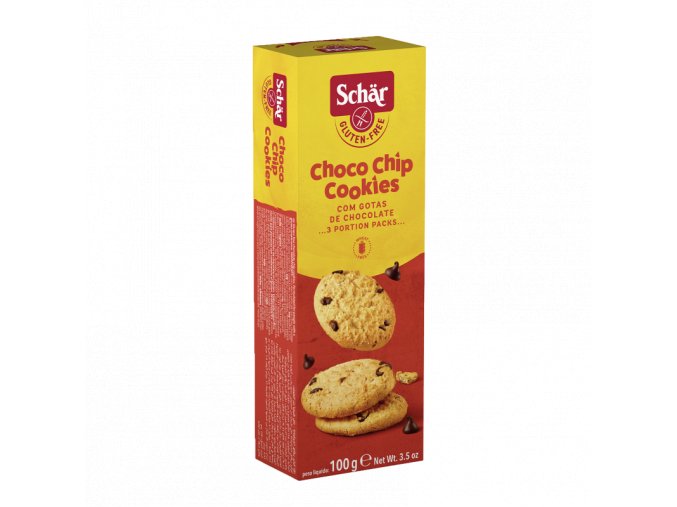 schar choco chip cookies susenky s kousky cokolady bez lepku 100g ct 6