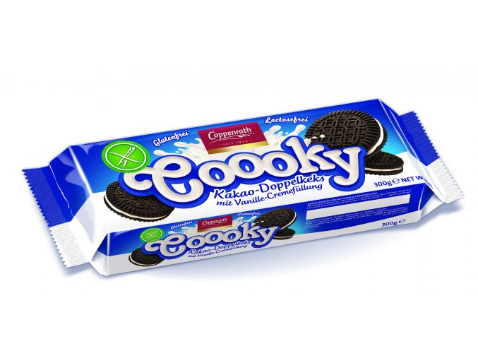 Kakové Coookey s vanilkovou náplní bez lepku a bez laktózy Copy