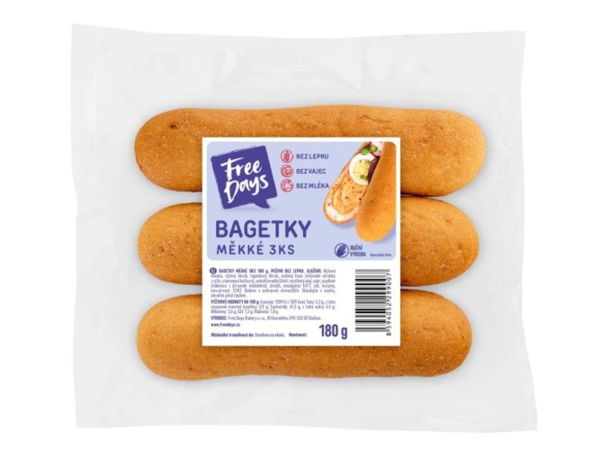 Bagetky soft bez lepku 3x60g
