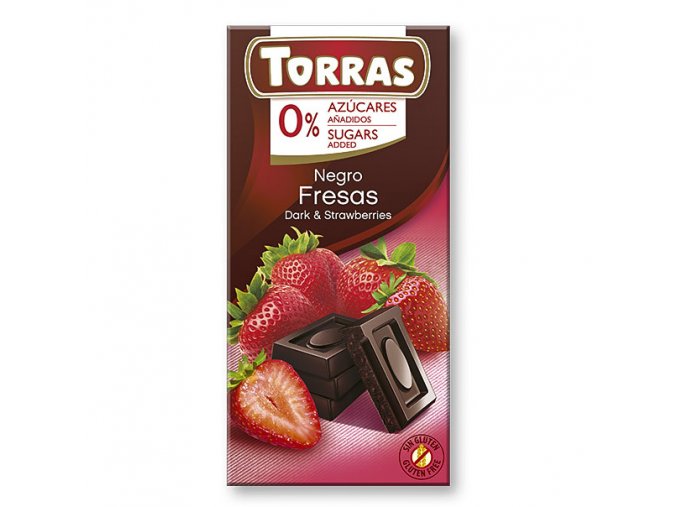 torras horka cokolada s jahodou 75 g