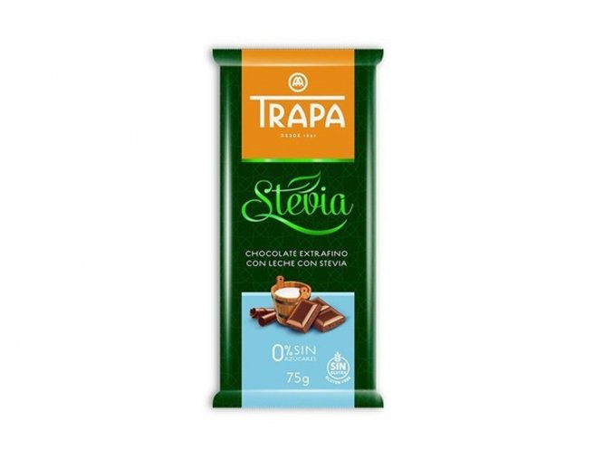 Mléčná čokoláda se stévií - TRAPA 75g